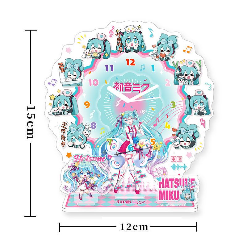 Acrylic Cosplay Prop - Hatsune Miku Anime Acryl-Uhrständer Desktop-Dekoration Kreatives