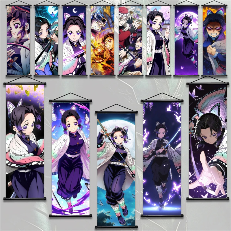 Anime Cosplay Prop - Shinobu Kocho Demon Slayer Kunststoff-Wandbehang, Anime-Wandkunst