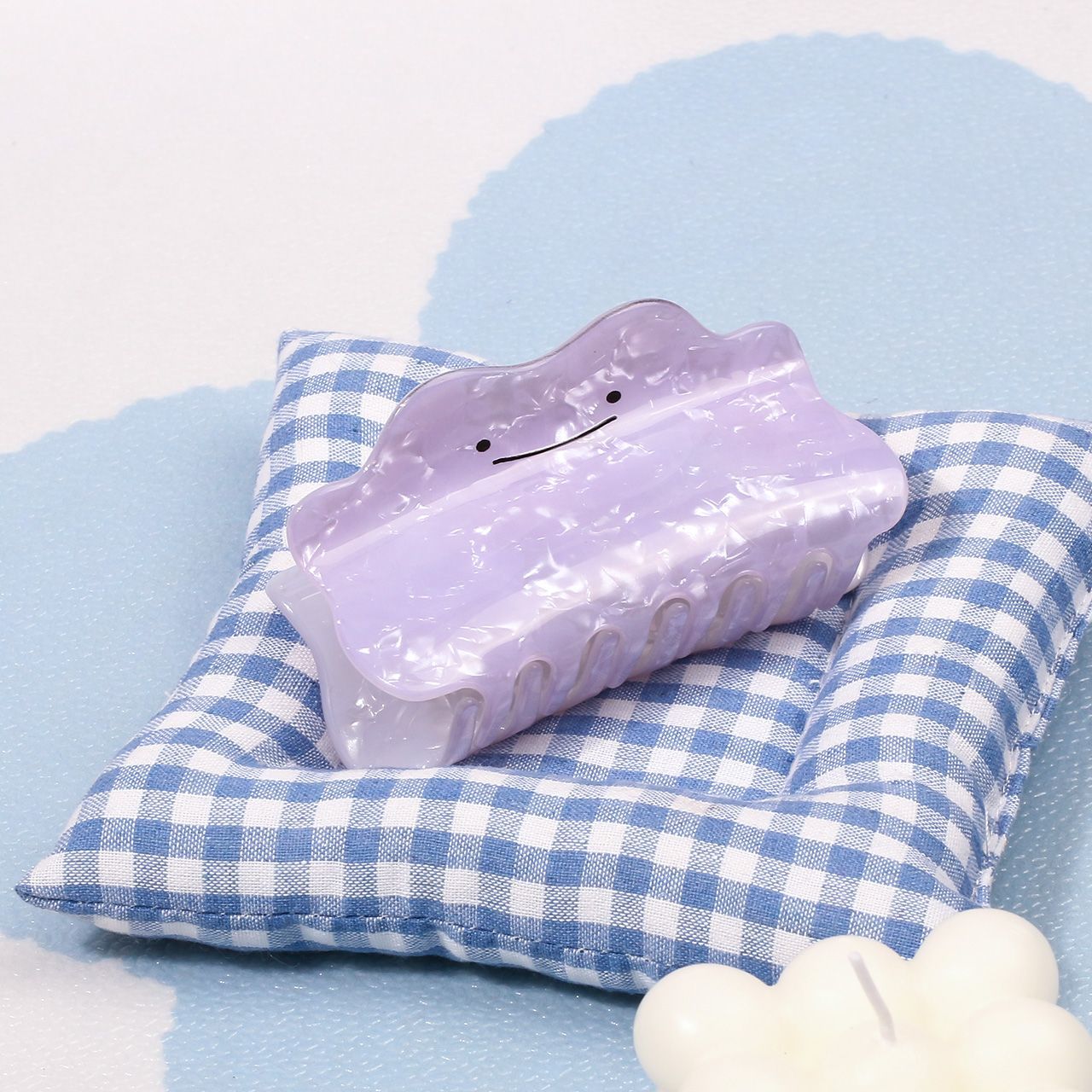 Cosplay Floating Prop - Pokémon Ditto Haarspange Lila Niedliche Mädchen-Haarklammer