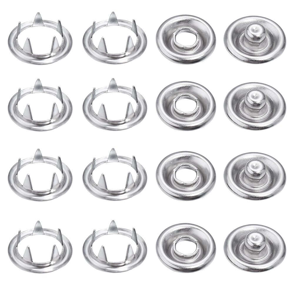 Snap Fastener Set - Sauvoo 50 Sätze Eisen Druckknopf 9.5/11mm