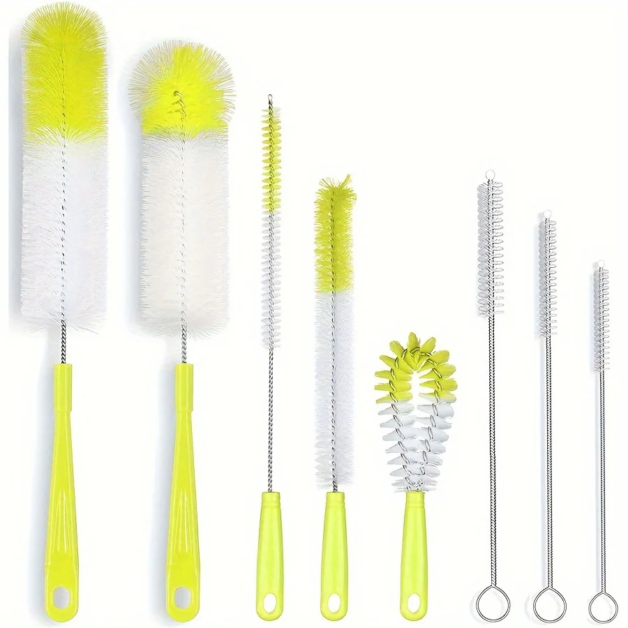 Worbla Thermoplastic - 8-teiliges Flaschenreinigungsbürsten-Set, Mehrzweck-Reinigungsbürsten mit langem Griff