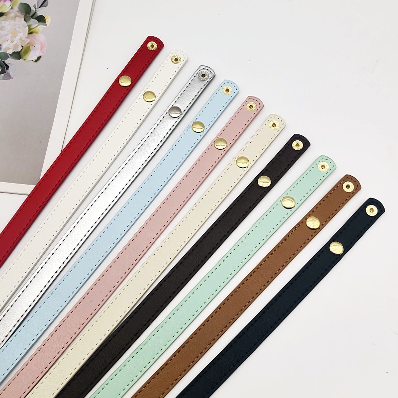 Snap Fastener Set - 2er-Set DIY-Taschenmodifikation: Neuer Stil gepresster PU-Handtaschenriemen