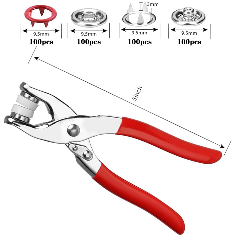 100 Sets Druckknopfzange, auto – Snap Fastener Set Bewertung und Preis