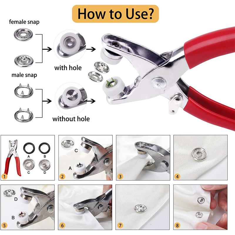 100 Sets Druckknopfzange, auto – Snap Fastener Set Bewertung und Preis