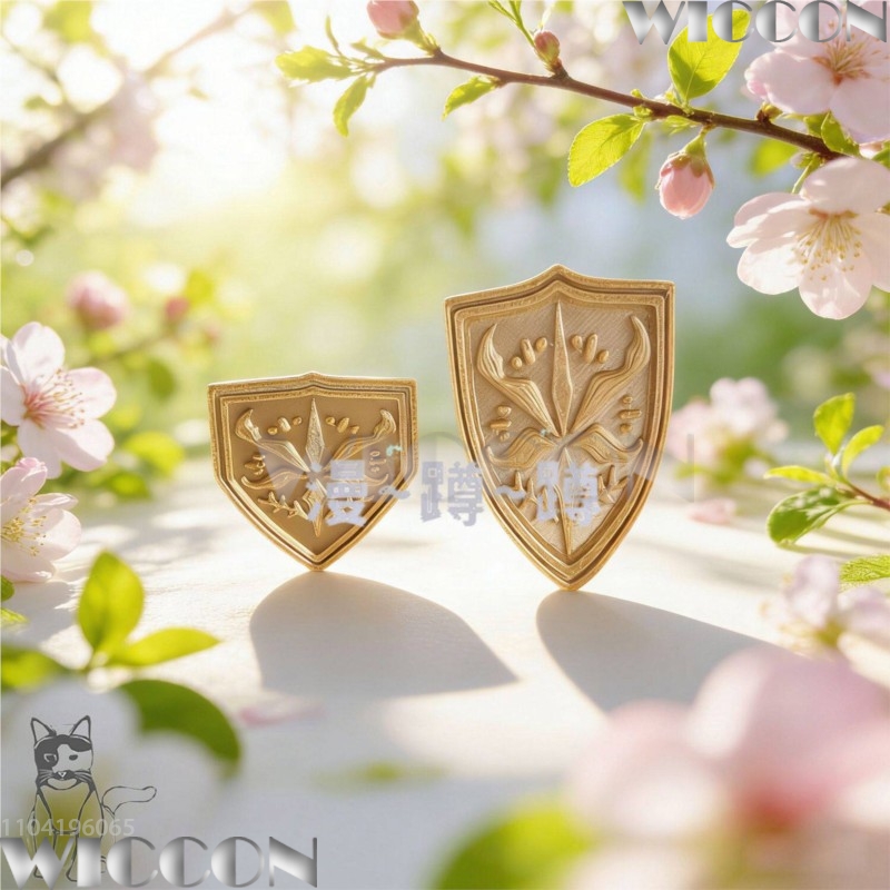 Goldenes Schulemblem Tsukinomo – Cosplay Prop 3D Print Bewertung und Preis