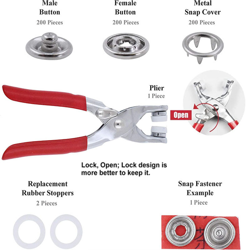 50/100 Metall-Zinken-Druckknop – Snap Fastener Set Bewertung und Preis